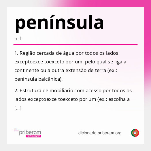 Significado de península