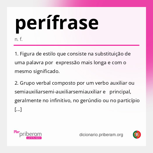 Significado de perífrase