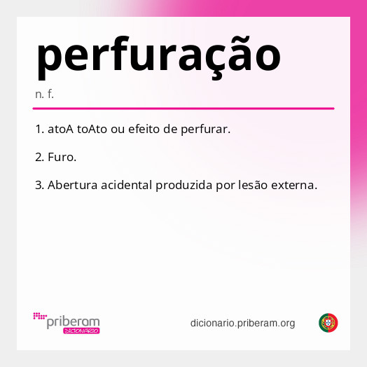 Significado de perfuração