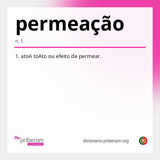 Significado de permeação