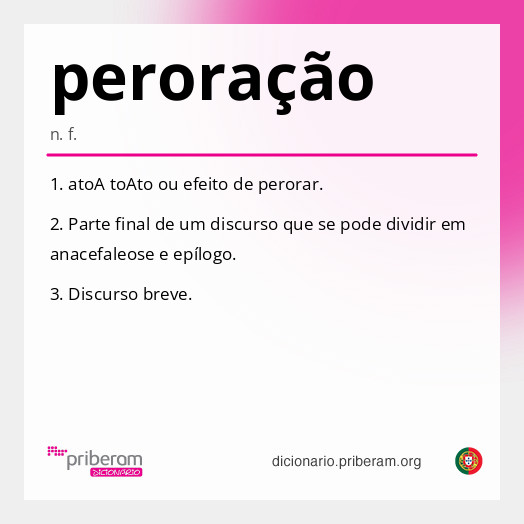 peroração