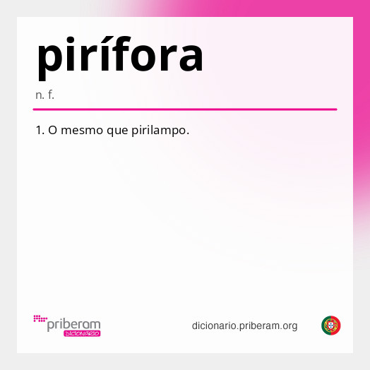 Significado de pirífora