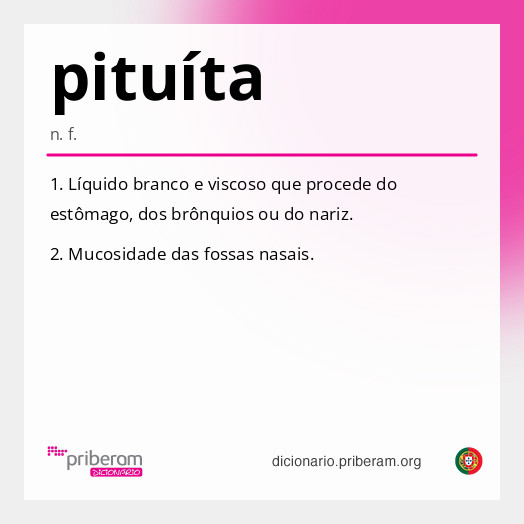 Significado de pituíta