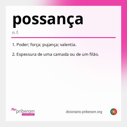 Significado de possança
