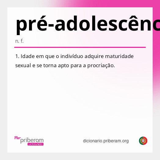 Significado de pré-adolescência