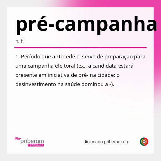 Significado de pré-campanha