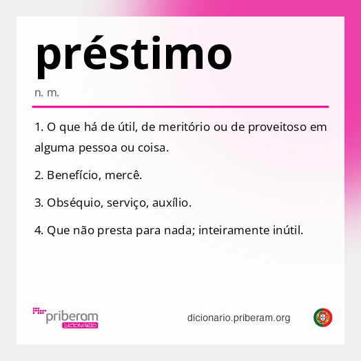 Significado de préstimo