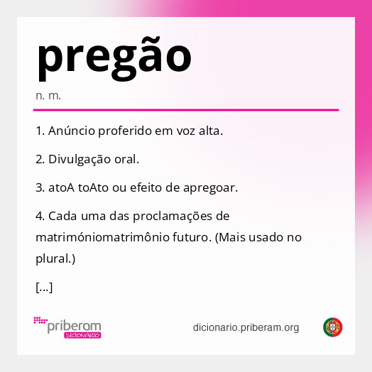 Significado de pregão