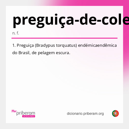 Significado de preguiça-de-coleira