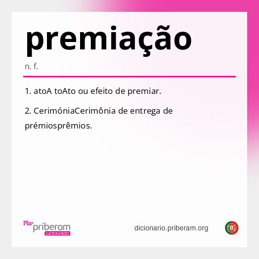 premiação