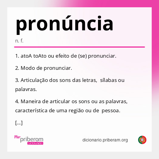 pronúncia