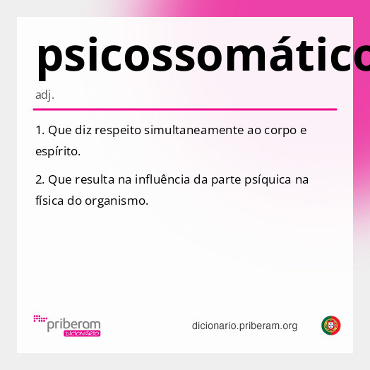 Significado de psicossomático