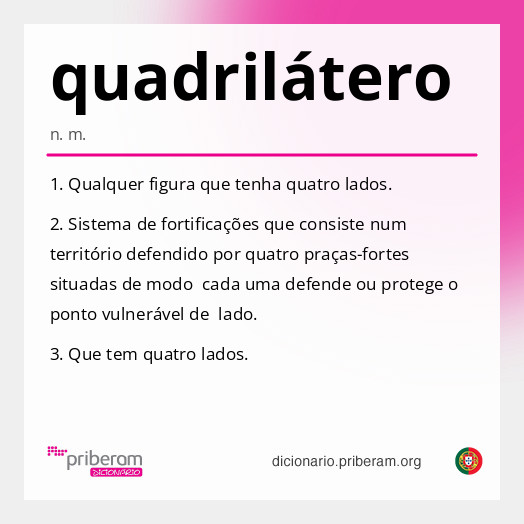 
   Significado de quadrilátero