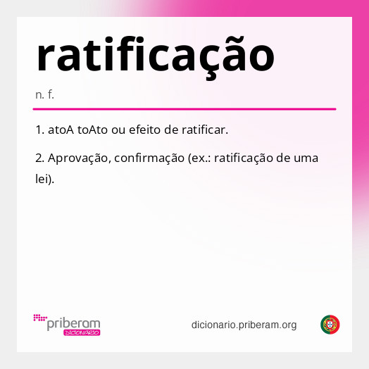 Significado de ratificação