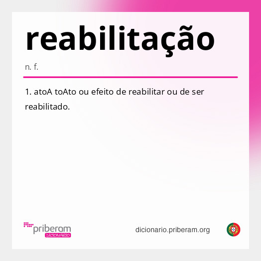 Significado de reabilitação