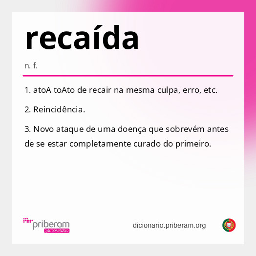 Significado de recaída
