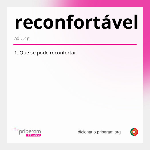 Significado de reconfortável