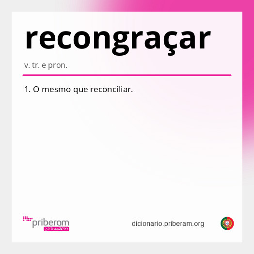 Significado de recongraçar