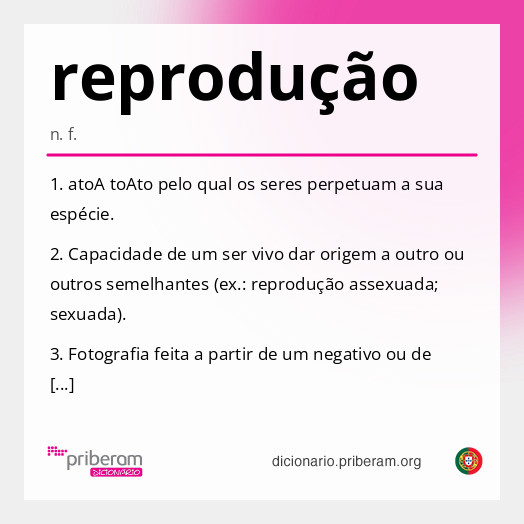 Significado de reprodução