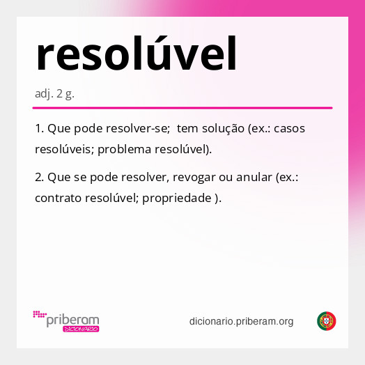 resolúvel