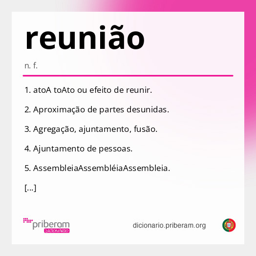 
   Significado de reunião