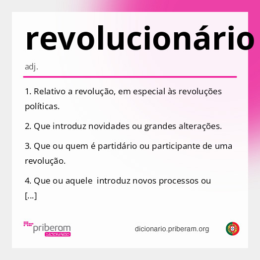 
   Significado de revolucionário