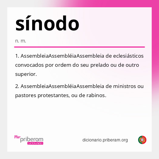 Significado de sínodo