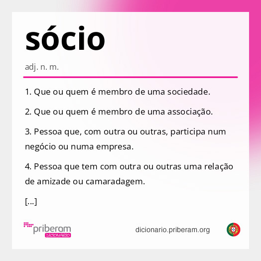 
   Significado de sócio