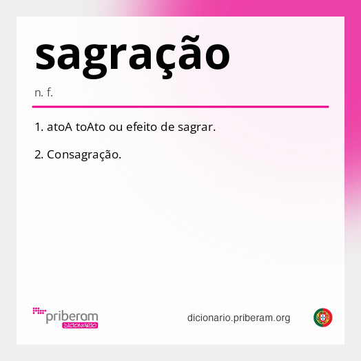 Significado de sagração