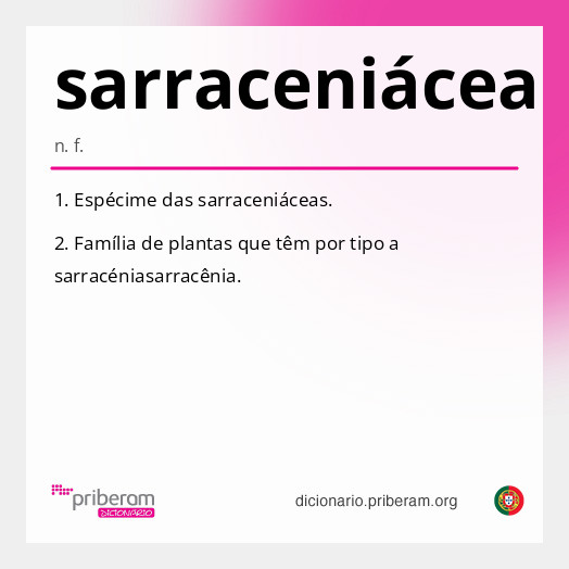 Significado de sarraceniácea