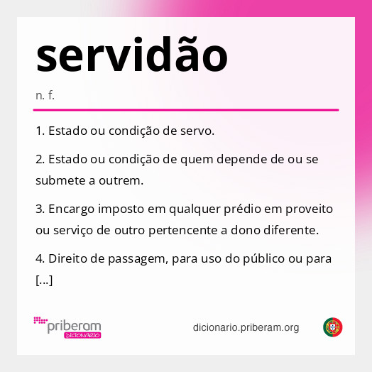 Significado de servidão
