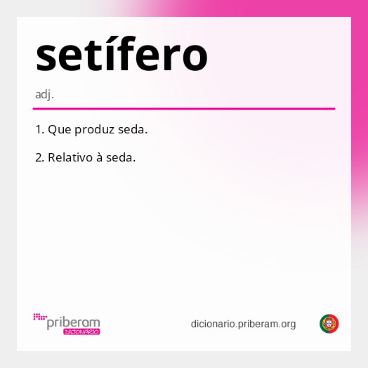 Significado de setífero