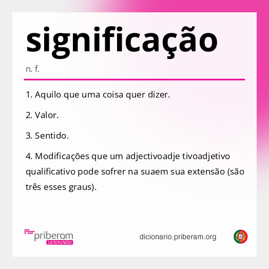 Significado de significação