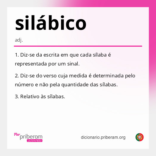 Significado de silábico