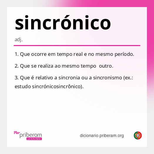 Significado de sincrónico