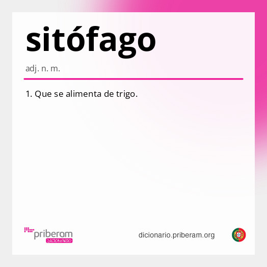 Significado de sitófago
