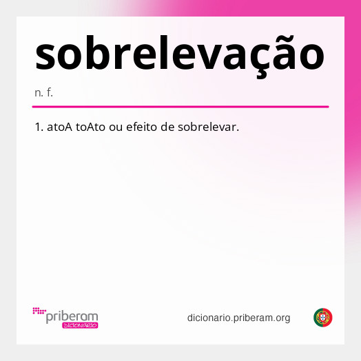 Significado de sobrelevação