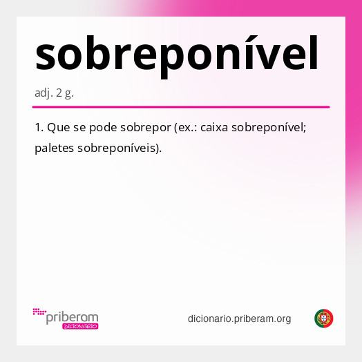 sobreponível