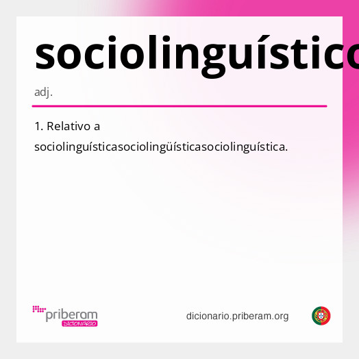 Significado de sociolinguístico
