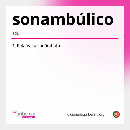 Significado de sonambúlico