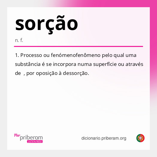 Significado de sorção