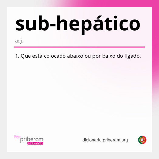 
   Significado de sub-hepático