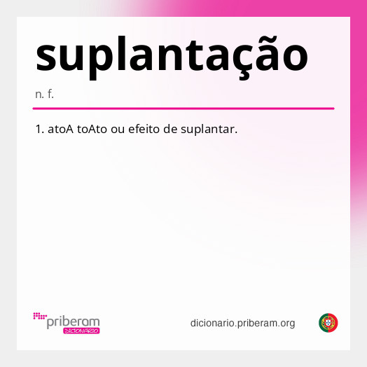 Significado de suplantação