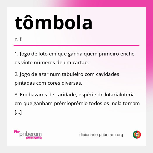 Significado de tômbola
