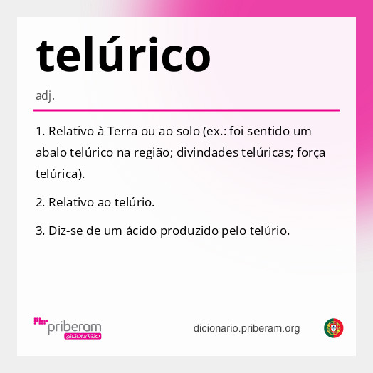 
   Significado de telúrico