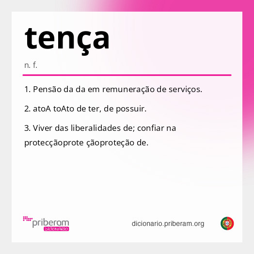 Significado de tença
