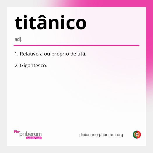 Significado de titânico
