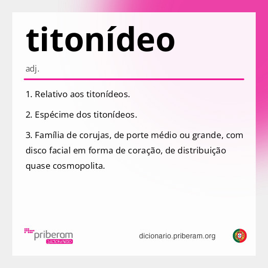 Significado de titonídeo