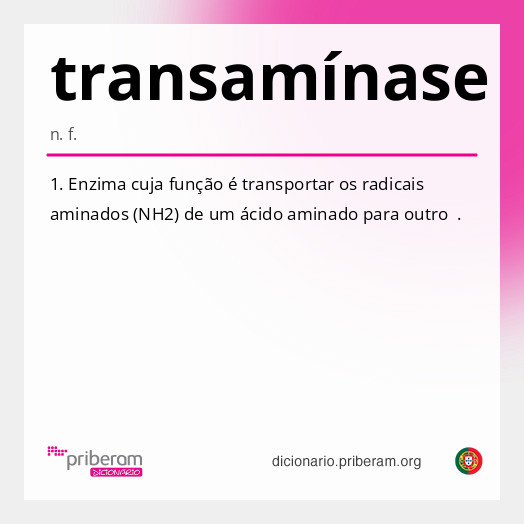 
   Significado de transamínase