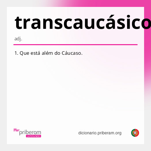 Significado de transcaucásico